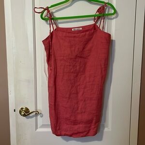 Reformation, large pink strappy dress